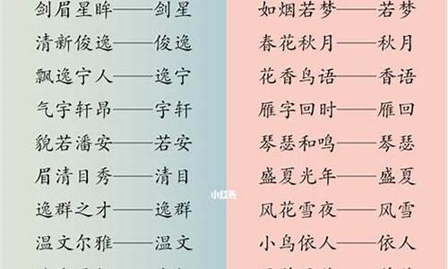 好听的四字成语名字_好听的四字成语名字大全