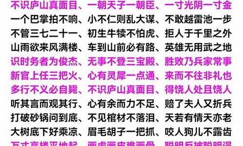 七个字成语大全_七个字成语大全集500个