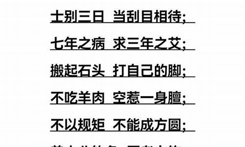 九字成语四个字_九字成语四个字开头